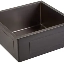 jaiswal PREMIUM SERIES 304 MARKA BLACK HANDMADE SINGLE BOWL KITCHEN SINK- 24X18X10INCH WEIGHT-6.5KG WITH COUPLING & WASTE PIPE FRUIT BASKET Vessel Sink image 3