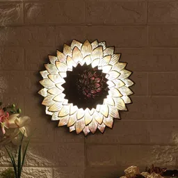 eliante by jainsons lights Daffodil Gold Iron Flush Mount Wall Light image 3