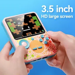 TECHNUV G5 Best Handheld Game Console 500 in1 Colorful Match Game Specially for Kids with Super Mario Like (Bros/Brose3/6/9/10/14)Super Contra Like(2/6/7) Total 500 Games image 4