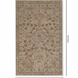 obeetee Gold Persian Woolen Blend 5 x 7 Feet Hand Tufted Carpet image 3