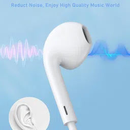 uddo AUDIBAL Wired Type C Earphones with Mic & Volume Control For All Type C Phone Wired Headset image 2