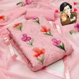 styleflora Unstitched Georgette Salwar Suit Material Paisley image 5