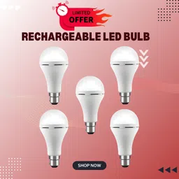 sacro Rechargeable Emergency Bulb 12W Inverter Rechargebale Emergency Bulb_Pack_5 D324 3 hrs Bulb Emergency Light-picture-21