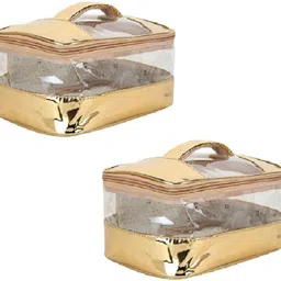 Women Gold Cosmetic Bag-image-13