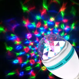 moozmob 360 Degree Rotating Crystal LED Bulb,LED Light,LED Disco Light for Party,Diwali Single Disco Ball-picture-25