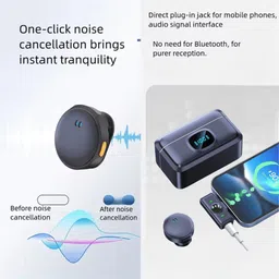 BfsTeckt Q8 Wireless Mic with Display & Magnetic Clip | Clear Audio Mic Camera Microphone image 5