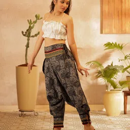 stand out Printed Cotton Women Harem Pants image 3