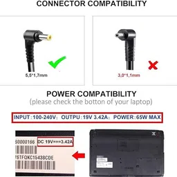 Heontech Aspire V5-571p-6648 V5-571P-6815 V5-571P-6866 V5-572P-6858 19V 3.42A 65 W Adapter image 2