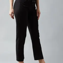 moshe Women Solid Black Track Pants-picture-23