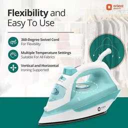 orient electric Electric Fabrifeel SIFF20WGP 2000 W Steam Iron (White, Green) 2000 W Steam Iron image 5