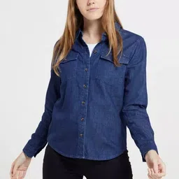 pp trends Women Regular Fit Solid Spread Collar Casual Shirt-picture-27