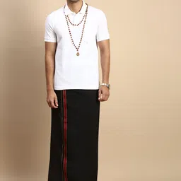 ramraj cotton Men Pure Cotton Shirt Dhoti Set-picture-18