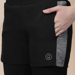 chkokko Solid Women Grey Running Shorts image 5