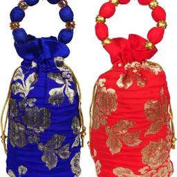 Women Blue, Multicolor Potli-image-27
