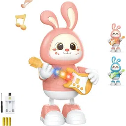 babuniya Musical Rabbit Guitarist Toy – Light, Sound, Dancing Action, Kids Music Toy image 4