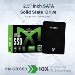 MATRIX SATA III 256 GB All in One PC's, Desktop, Laptop Black SATA III Internal Solid State Drive (SSD) (SST256GA-L) image 2