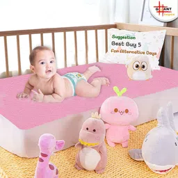 giant impex Waterproof Quick Dry Ultra Absorbent Baby Dry Sheet/Bed Protector Medium-COMBO image 3