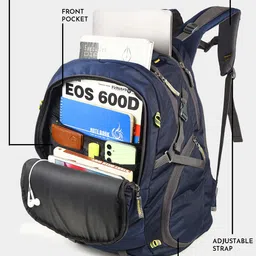 wesley Large 50 L Laptop Backpack Zeal Multipurpose bag with Shoe Compartment/Raincover College travel backpack image 5