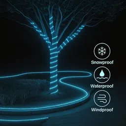 newness 400 LEDs 5 m Blue Steady Strip Rice Lights image 4