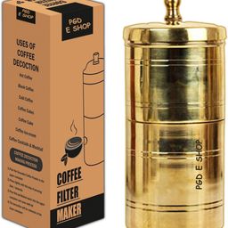 pgd Traditional Brass coffee filter | South Indian Drip Style Decoction Liquid Maker 4 Cups Coffee Maker-picture-22
