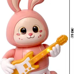 mega star Musical Rabbit Guitarist Toy with Dazzling Lights multicolor image 2