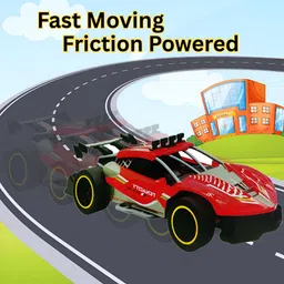 rajeshwari enterprises Big Friction Powered Race Car Toy for Kids | Push & Go | Random Color image 2