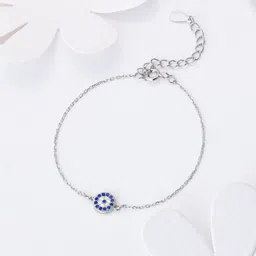 giva Sterling Silver Zircon Rhodium Bracelet-picture-39
