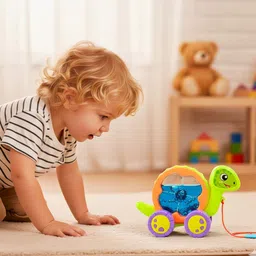 uatoys AquaTurtle Pull-Along Toy for Babies | Water-Filled Rolling Toy with Cute Turtle image 5