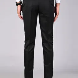 fubar Men Regular Fit Black Viscose Rayon Trousers image 2