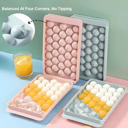 Combo Ice Cube Maker Mold for Freezer, Circle Ice Chilling Cocktail Tea & Coffee Blue, Pink Plastic Ice Ball Tray-image-66