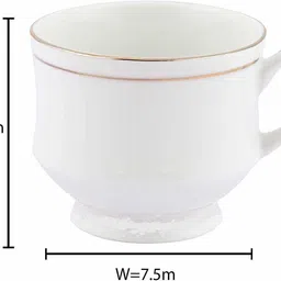 love unlimited 24x7 Fine Tableware Bone China Tea Cups Set of 6 | Coffees for Home Office Ceramic Coffee Mug image 3