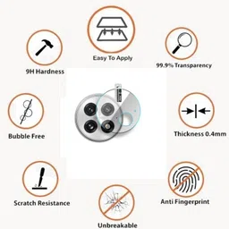 NIRUDRINT Back Camera Lens Glass Protector for Oneplus 13 5G With 9H Hardness, Air Bubble Free, Ultra HD, Anti-Shock image 2