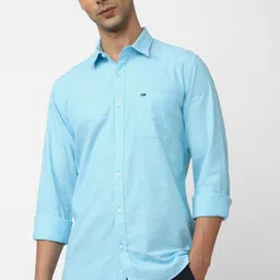 peter england Men Slim Fit Solid Spread Collar Casual Shirt-picture-16