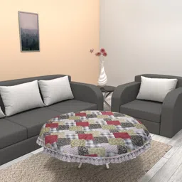 casa furnishing Floral 4 Seater Table Cover image 1