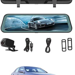 maties 9.66inch Digital Mirror DVR Full Touch Screen With TFT/Night Vision For Car-04 Black LCD-picture-21