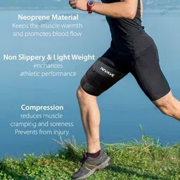 nivave Thigh Compression Adjustable Neoprene Sleeve Support Brace Supporter image 2