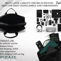 zipcraze Men Black Messenger Bag image 3