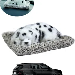ccmm Universal White Car Interior Dashboard Durable White Sleeping Cute Dog Toy-69 Decorative Showpiece - 15 cm-picture-11