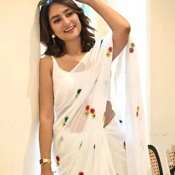 houseofcommon Embroidered Handloom Pure Cotton Saree-picture-37