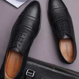 louis stitch Black Lace Up Formal Oxford Shoe for Men (RG_OX) UK 11 Lace Up For Men-picture-11