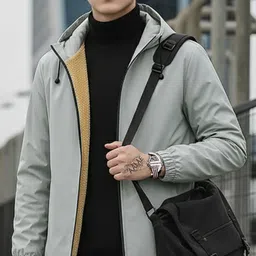 futse peno Men Solid Casual Jacket image 2
