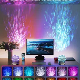 fire turtle Night Galaxy Projector with Remote Control, White Noise BT Speaker,14 LED Colors Night Lamp image 4