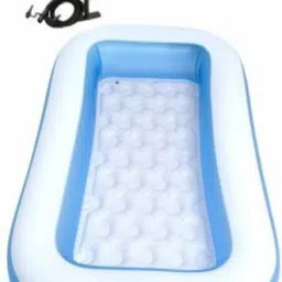 young star PREMIUM (USA*TECH* 7 ) BIG 5.5 FEET SIZE RECTANGULAR WATER BATH SWIMMING POOL FOR KIDS AND ADULTS . BEST SELLER ,PEOPLE CHOICE 5.5 FEET WATER SWIMMING POOL FOR ALL AGE GROUP. 5.5ft Rectangular Shape Inflatable Swimming Pool with Double Quick Hand Air Pump with 3 Nozzles for Beds Inflatable Swimming Pool-picture-45