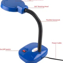 adorex LED Table lamp With Magnified Lens Blue Study Lamp image 4