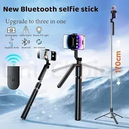 Pharaoh R16S All-in-One Selfie Stick Tripod with Single Flash for Mobile Photography Tripod, Monopod Kit, Tripod Kit image 3