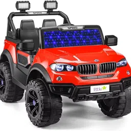 little rides Battery Operated Jeep for Kids Ride On Toy Kids Car with Bluetooth Music & Light Jeep Battery Operated Ride On image 1