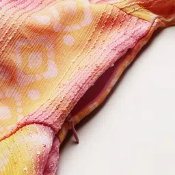 Ethnovog PinkWhite Printed Made to Measure Peplum Skirt Set image 4