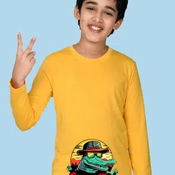 NUSYL Boys Graphic Printed Round Neck Cotton Casual T-shirt-picture-33