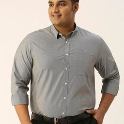 Sztori Plus Size Vertical Striped Classic Pure Cotton Shirt-picture-28