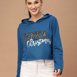 KASSUALLY Women Blue Typography Christmas Update Sweatshirt-picture-27